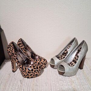 2 Pair Size 6,  5.5 inch High Heels